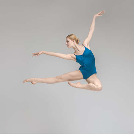 Ballerina posing in jumpの写真素材