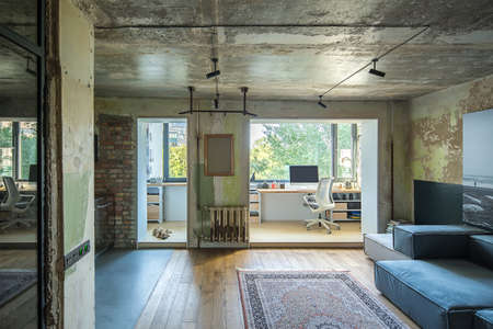 Interior in loft styleの写真素材