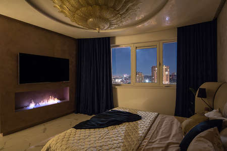 Luxury bedroom in modern styleの写真素材