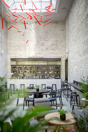 Restaurant in loft styleの写真素材