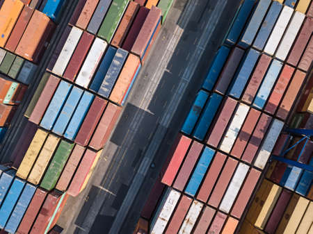 Warehouse with many containers