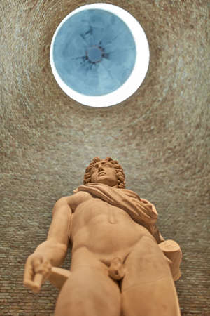Stone statue of manの写真素材