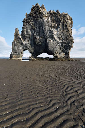 Hvitserkur basalt formationの写真素材