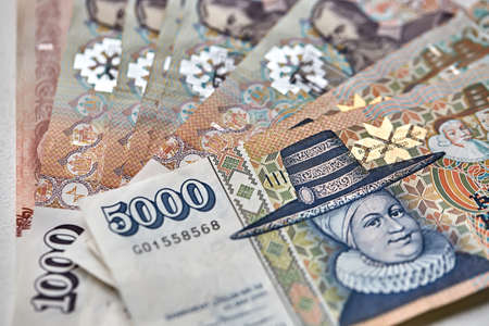 Icelandic krona banknotesの写真素材
