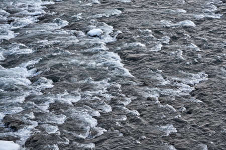 Icelandic landscape with rough river