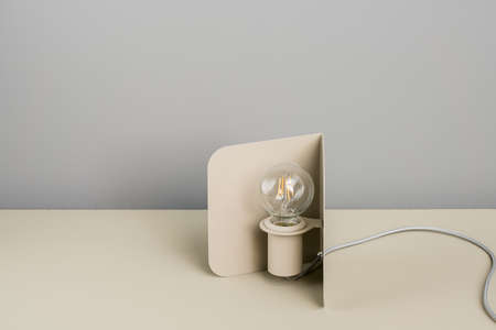 Metal beige edison lampの写真素材