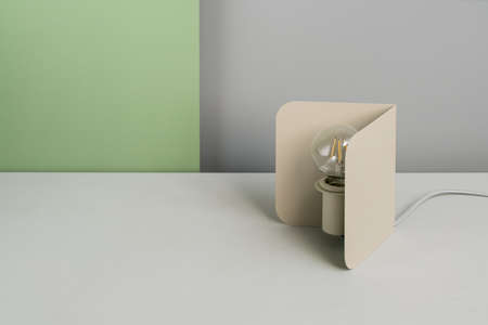 Metal beige edison lampの写真素材