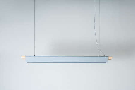 Hanging wooden-metallic lampの写真素材