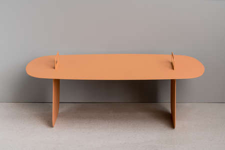 Steel orange tableの写真素材