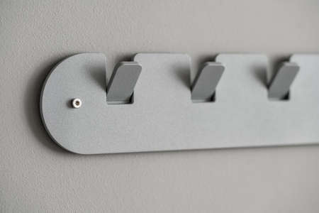 Metal gray hangerの写真素材