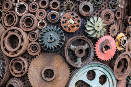 Rusted metal mechanismsの写真素材