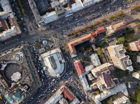 Aerial photo of cityscapeの写真素材