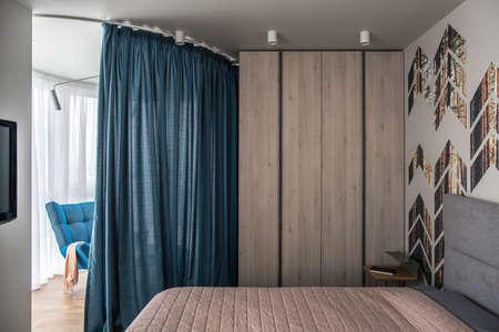 Bedroom in modern styleの写真素材