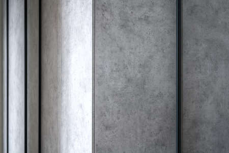 Textured gray locker with black handlers. Closeup. Horizontal.