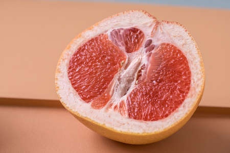 Delicious juicy grapefruitの写真素材