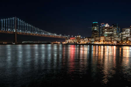 Night cityscape of San Franciscoの写真素材