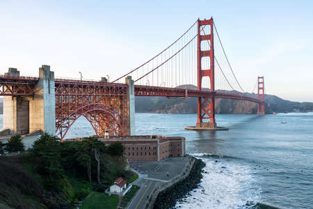 Wonderful cityscape of Golden Gate Bridgeの写真素材