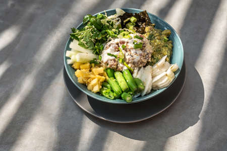 Exotic food in bowlの写真素材