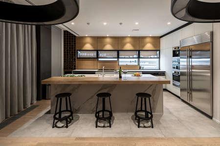 Stylish modern kitchenの写真素材