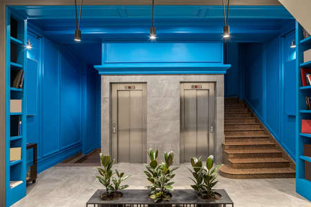 Stylish interior in hotelの写真素材