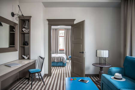 Stylish hotel roomの写真素材