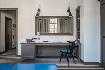 Stylish hotel roomの写真素材