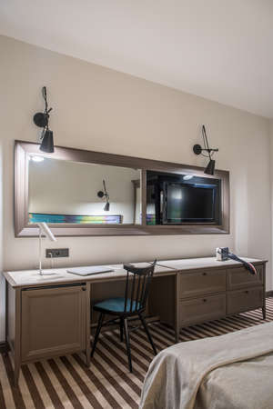 Stylish hotel roomの写真素材