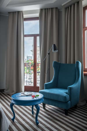Stylish hotel roomの写真素材