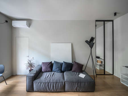 Interior in modern style with light wallsの写真素材