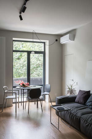 Room in modern style with light wallsの写真素材