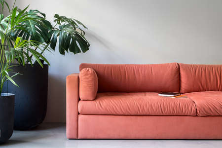 Stylish office with zone for relax with sofaの写真素材