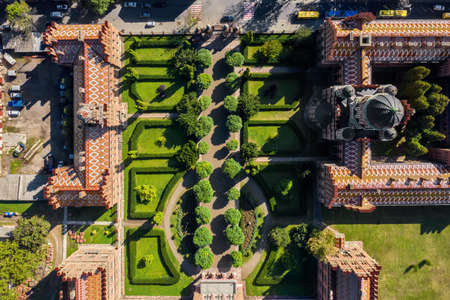 View from above at old Chernivtsi University in Ukraineの写真素材