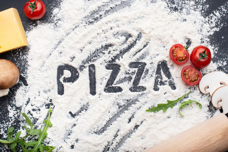 arugula, background, baking, basil, board, cheese, concept, cook, cooking, cuisine, culinary, delicious, dinner, dough, flour, food, fresh, healthy, homemade, ingredient, ingredients, italian, kitchen, meal, mozzarella, mushroom, oil, organic, pepper, pizza, portion, raw, recipe, red, rolling, salt, sauce, spice, spices, table, tasty, tomato, top, traditional, vegetable, view, white, woodenの写真素材