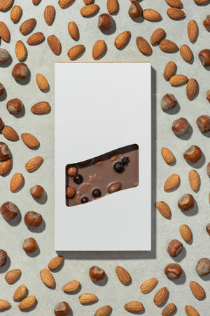 Chocolate on nuts