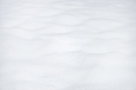 macro texture of fresh white snowの写真素材