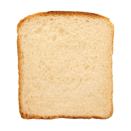 White bread toasts isolated on white background