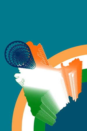 India festive background. Business background. Republic Day. Independence Day. It can be used as poster, background, card, design element in your Projectのイラスト素材