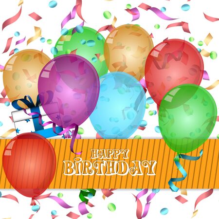 Happy Birthday background. Vector illustration.のイラスト素材