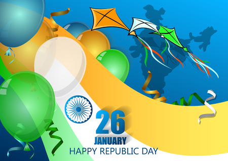 Indian Republic Day background. Vector illustration.のイラスト素材