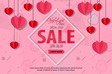 Valentines Day sale background. Vector illustration.のイラスト素材