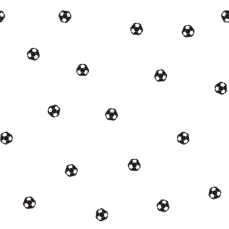 Football seamless pattern on white background. Vector illustration.のイラスト素材