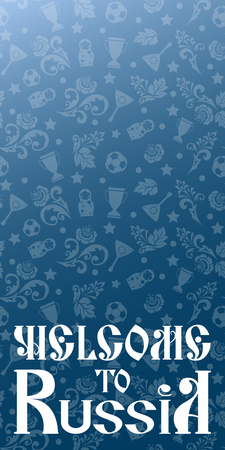 Welcome to Russia background with modern and traditional elementsのイラスト素材