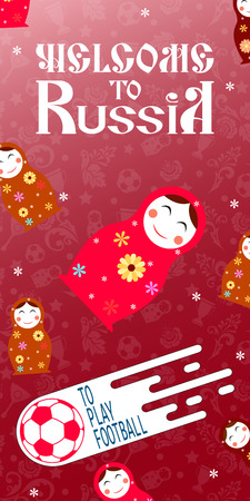 Welcome to Russia background with modern and traditional elementsのイラスト素材