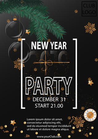 2019 Happy New Year Party Background for your Seasonal Flyers and Greetings Card. Vector illustrationのイラスト素材