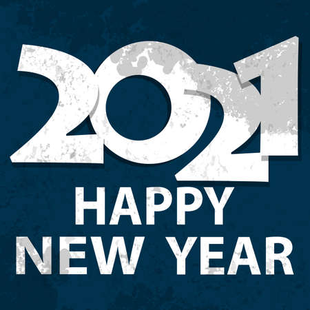 Merry Christmas and Happy New Year 2021 greeting card.のイラスト素材