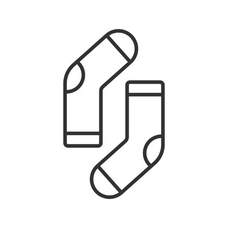 Socks icon line design. Clothes vector illustrations. Socks editable stroke iconのイラスト素材