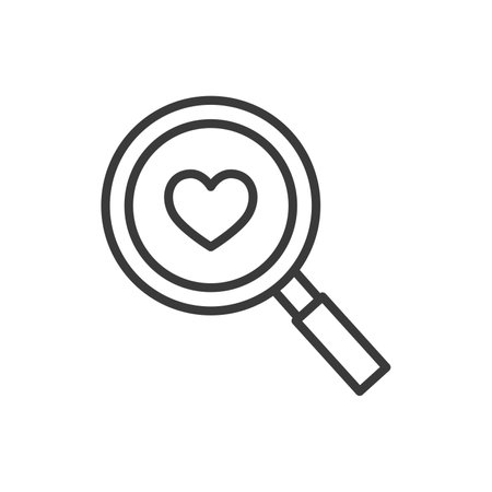 Searching charity icon in line design. Searching, charity, help, support, assistance, aid, relief on white background vector. Searching charity editable stroke iconのイラスト素材