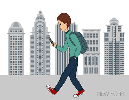 Online services in the smartphone - entertainment and business via cloud technologiesのイラスト素材