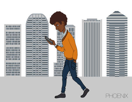 Online services in the smartphone - entertainment and business via cloud technologiesのイラスト素材
