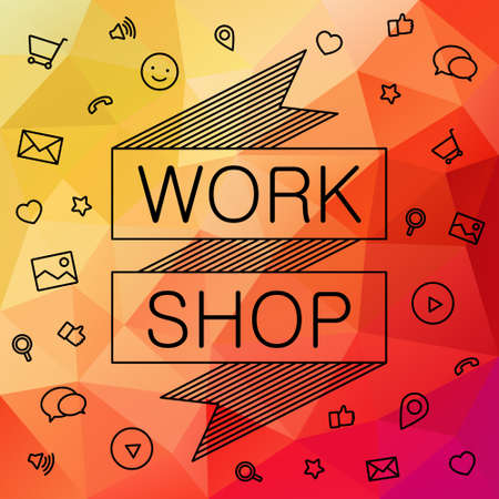 Banner for hackathon, workshopのイラスト素材